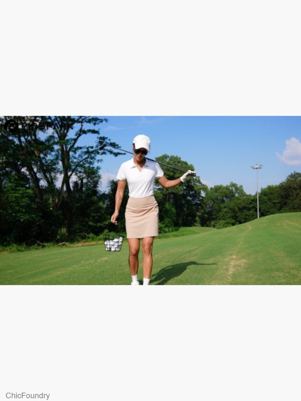 High Waisted Knee Length Skort UPF 50+ 4 Pockets Golf Tennis Athletic - Picture 7 of 7